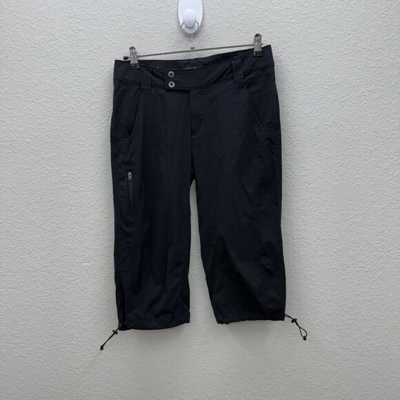 Columbia Arrowhead Trail Stretch Knee Capri Black Pants XL8224 Womens size 8 - Picture 1 of 14